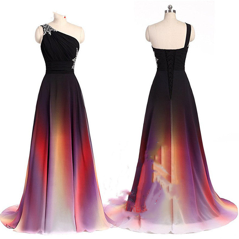 Women's Color Gradient Cocktail Dress