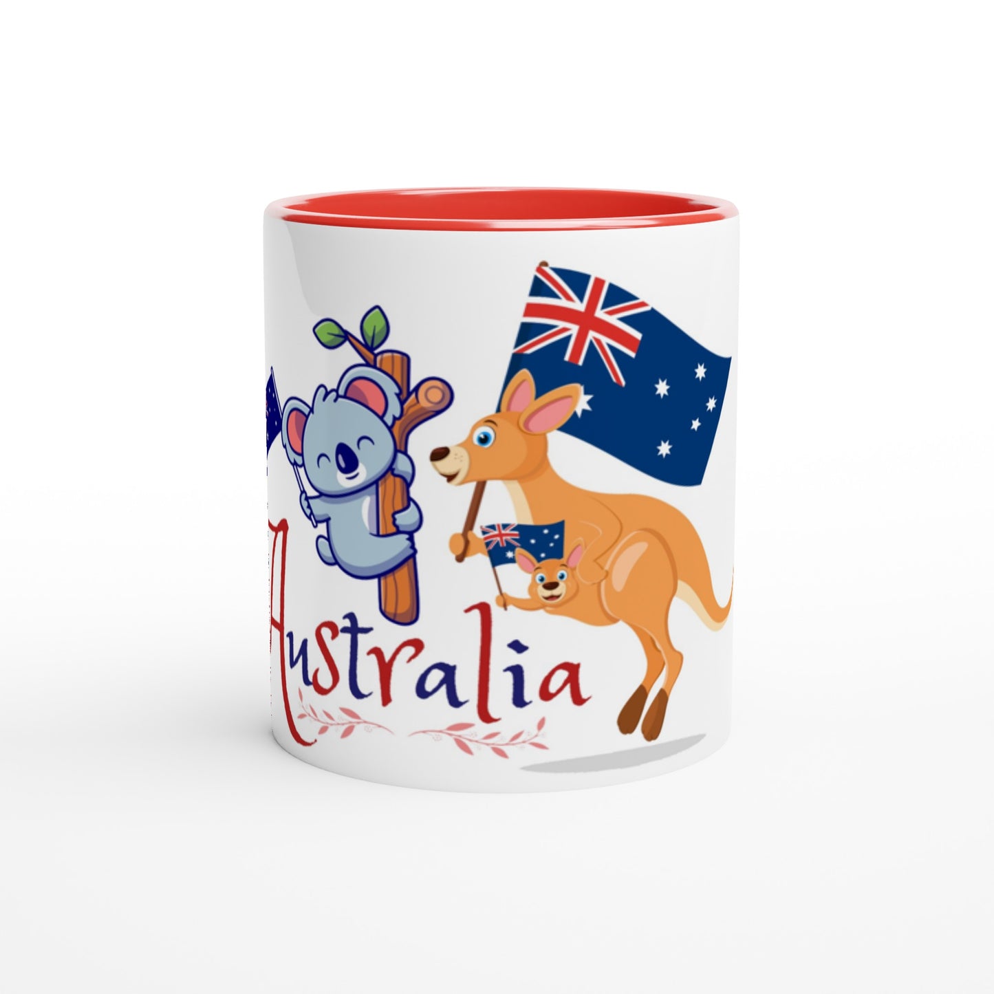 Australia Flag White 11oz Ceramic Mug with Color Inside