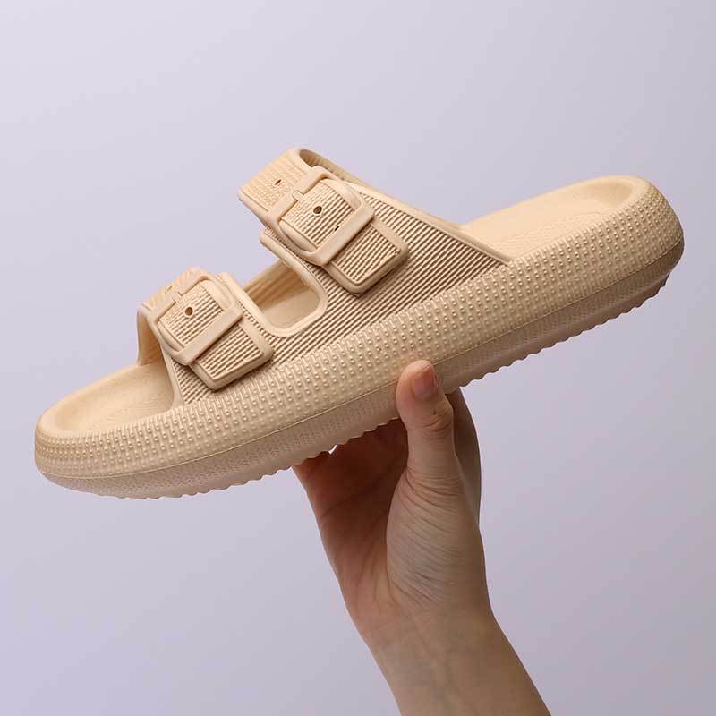 Platform Slippers Women's Summer Buckle Home Shoes Fashion Outdoor Wear Soft Bottom Sandals