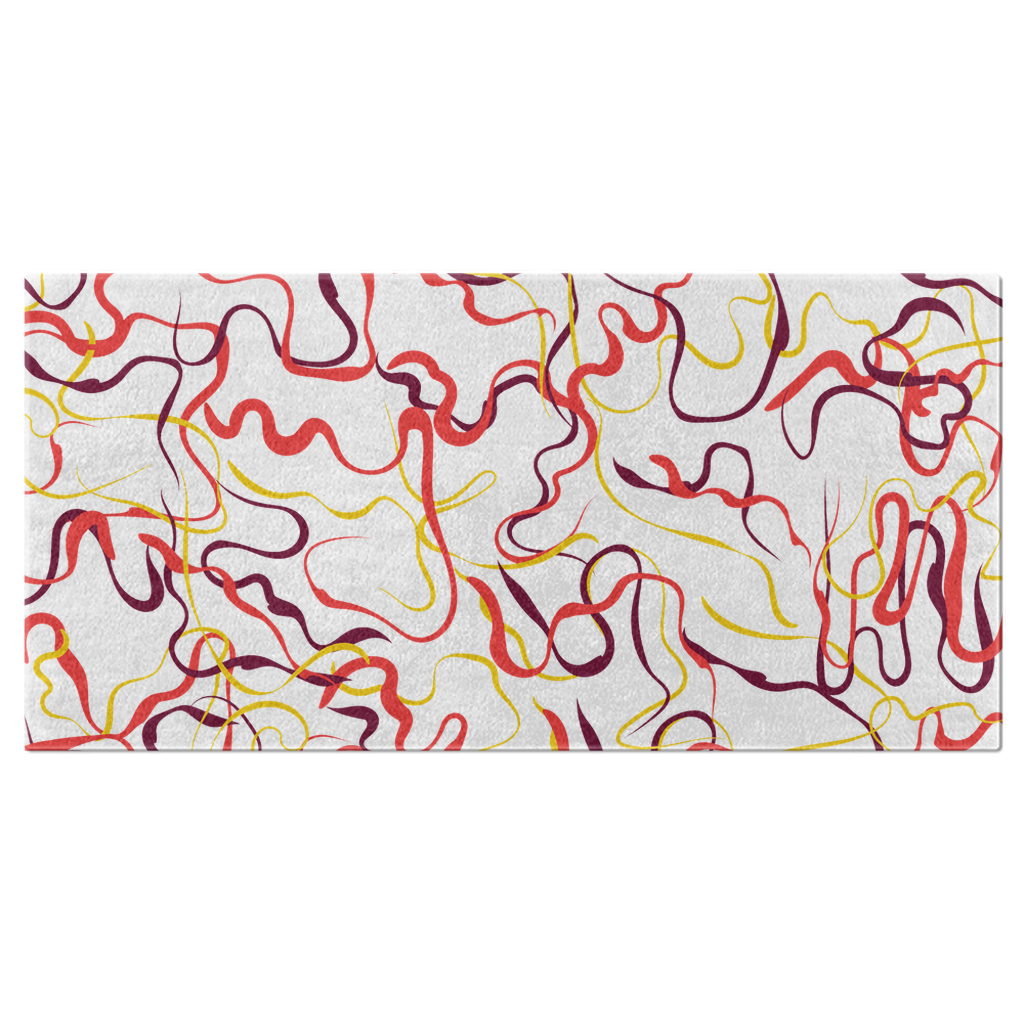 Abstract Line Pattern Bath Towels