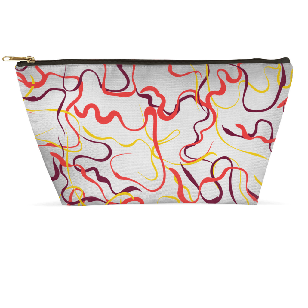 Abstract Line Pattern Accessory Pouches