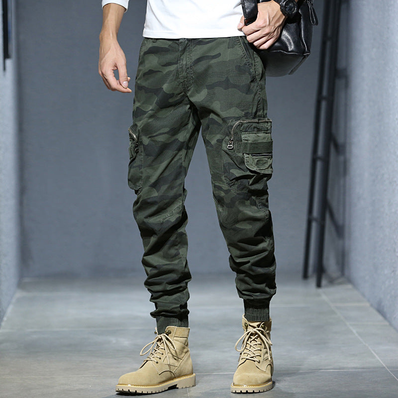 Thin Casual Pants Ankle-tied Harem Pants Trendy Men