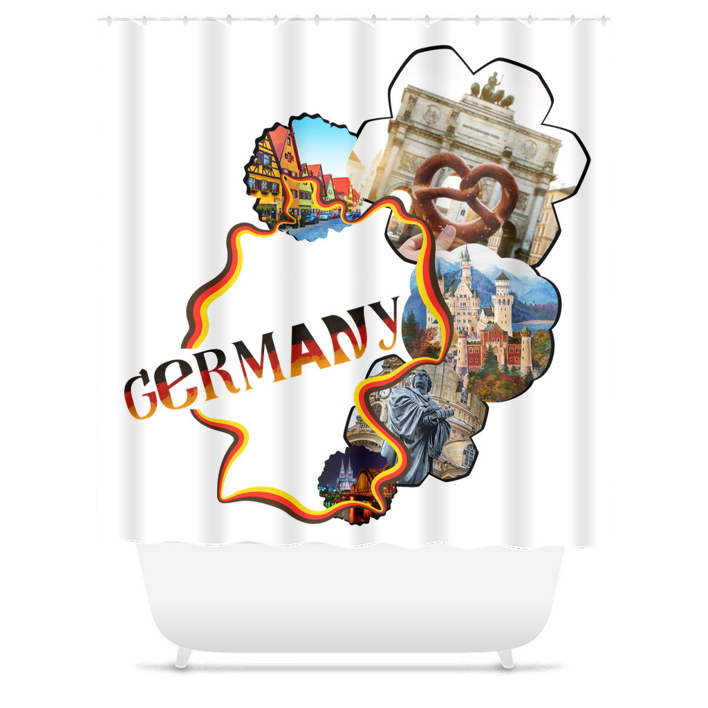 Germany Map Shower Curtains