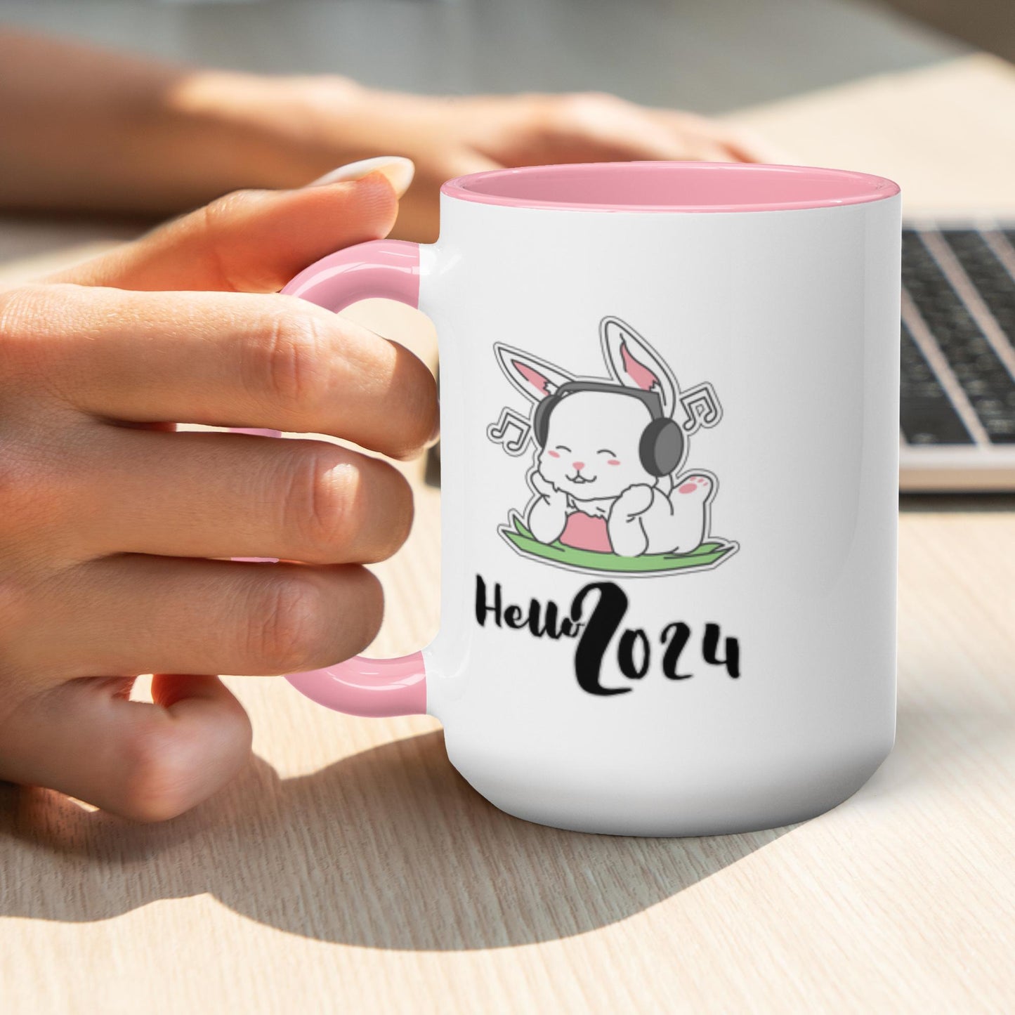 Hello Bunny 2024 Accent Mugs