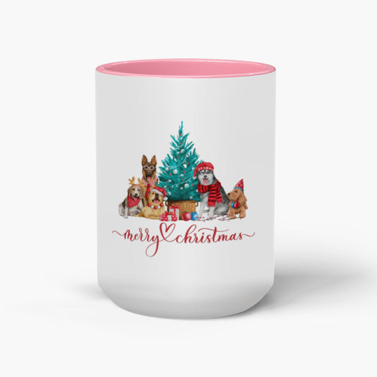 Dog Christmas Accent Mugs