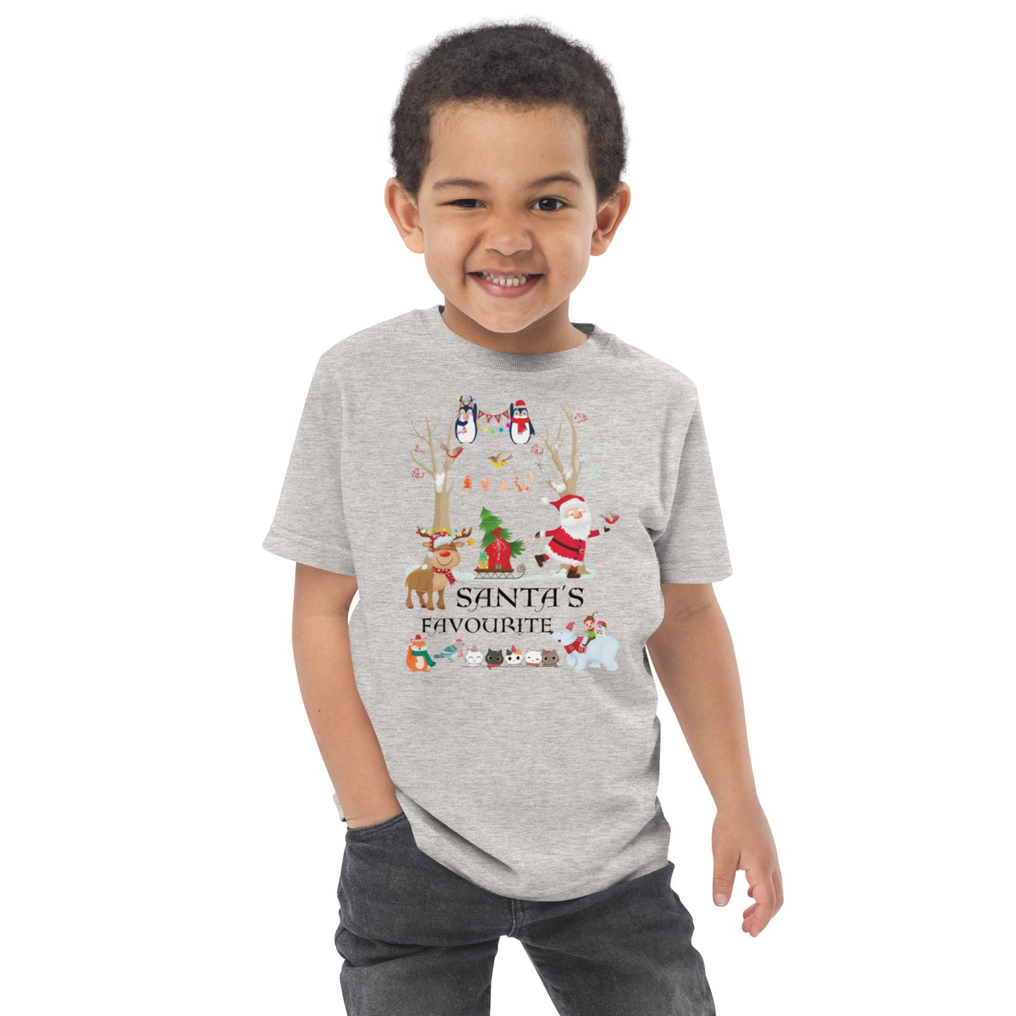 Santa's Fav Toddler jersey t-shirt