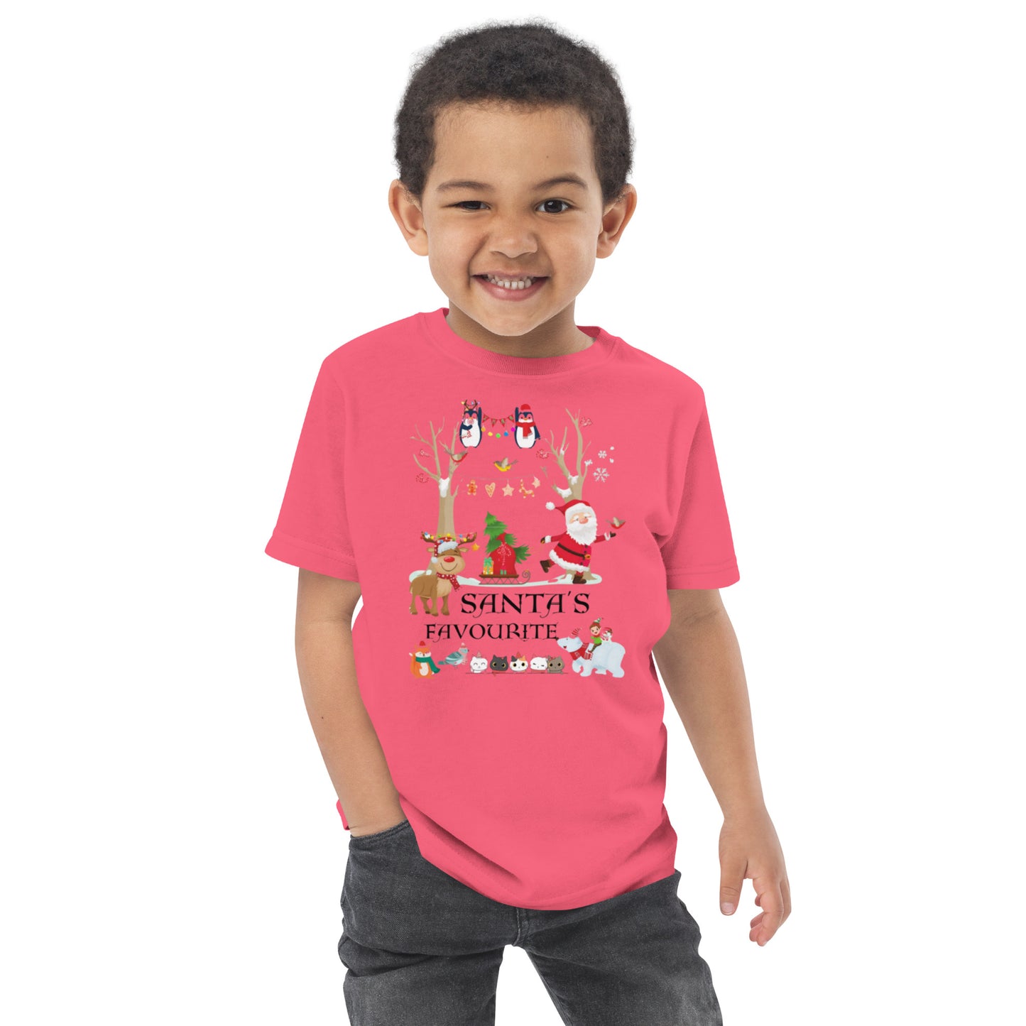 Santa's Fav Toddler jersey t-shirt