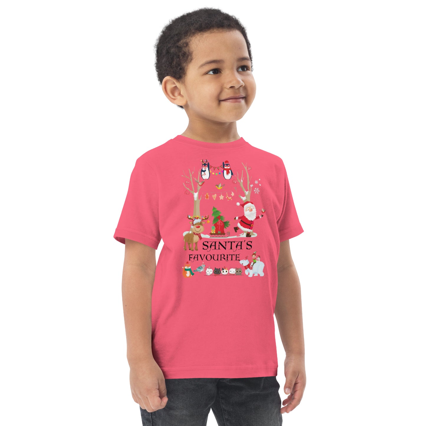 Santa's Fav Toddler jersey t-shirt