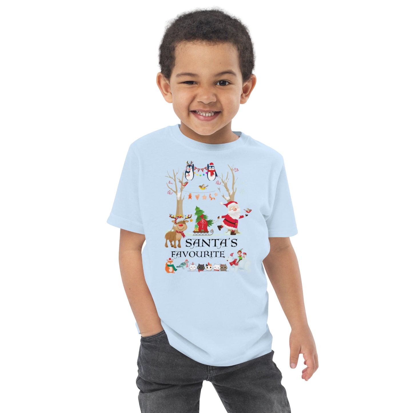 Santa's Fav Toddler jersey t-shirt