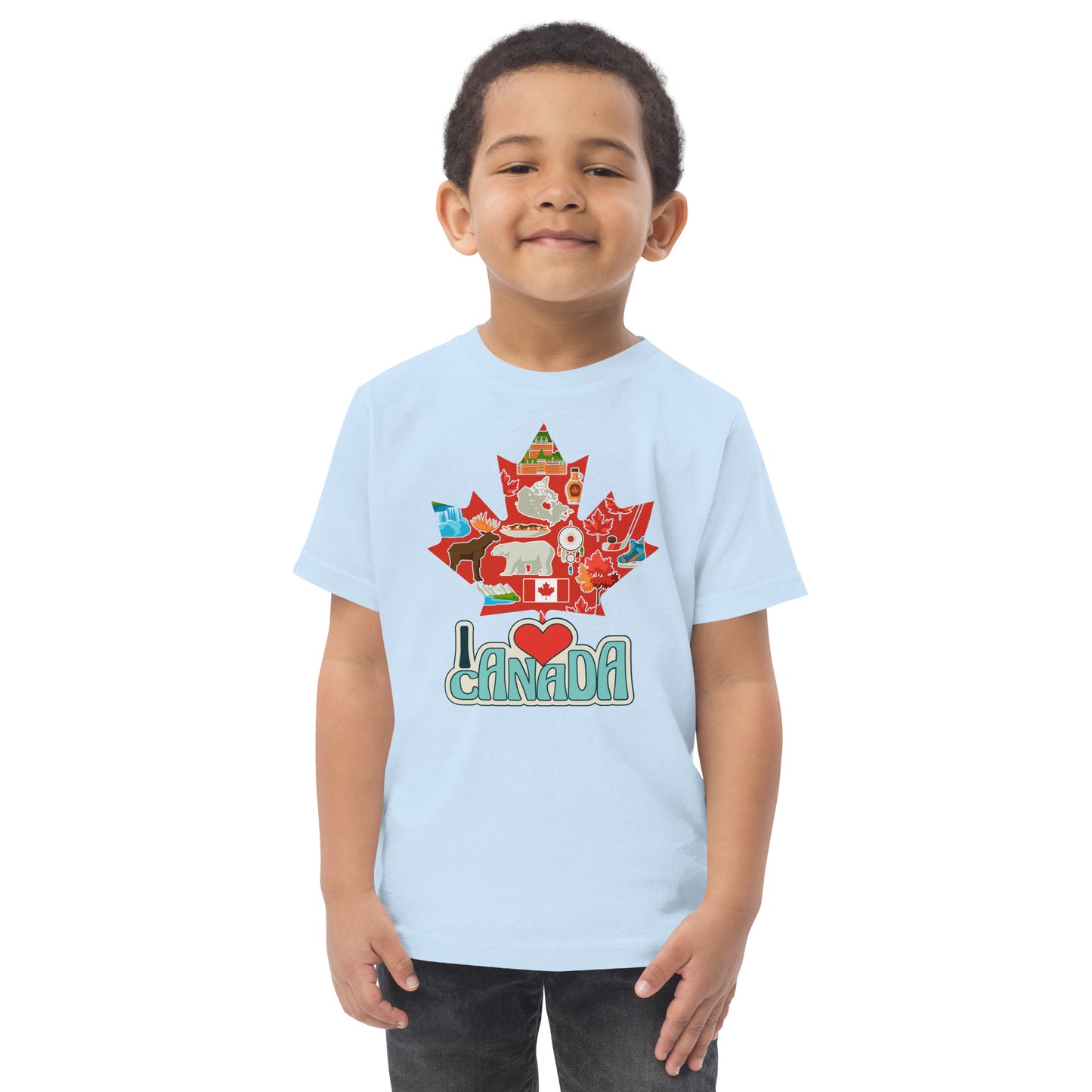 I Love Canada Toddler jersey t-shirt