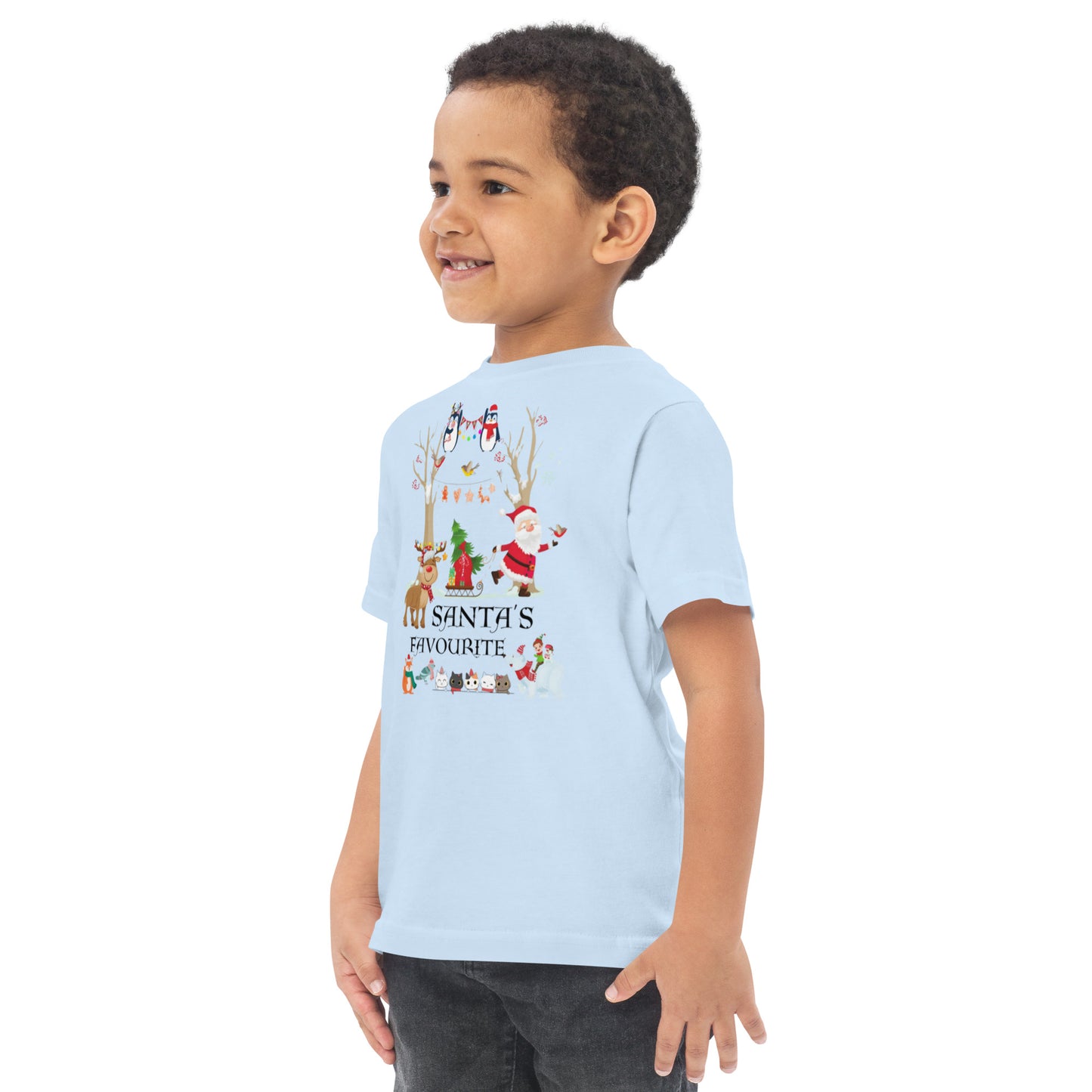 Santa's Fav Toddler jersey t-shirt