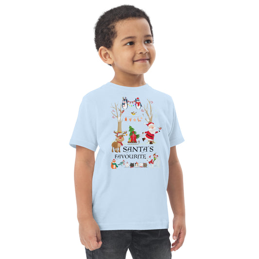 Santa's Fav Toddler jersey t-shirt