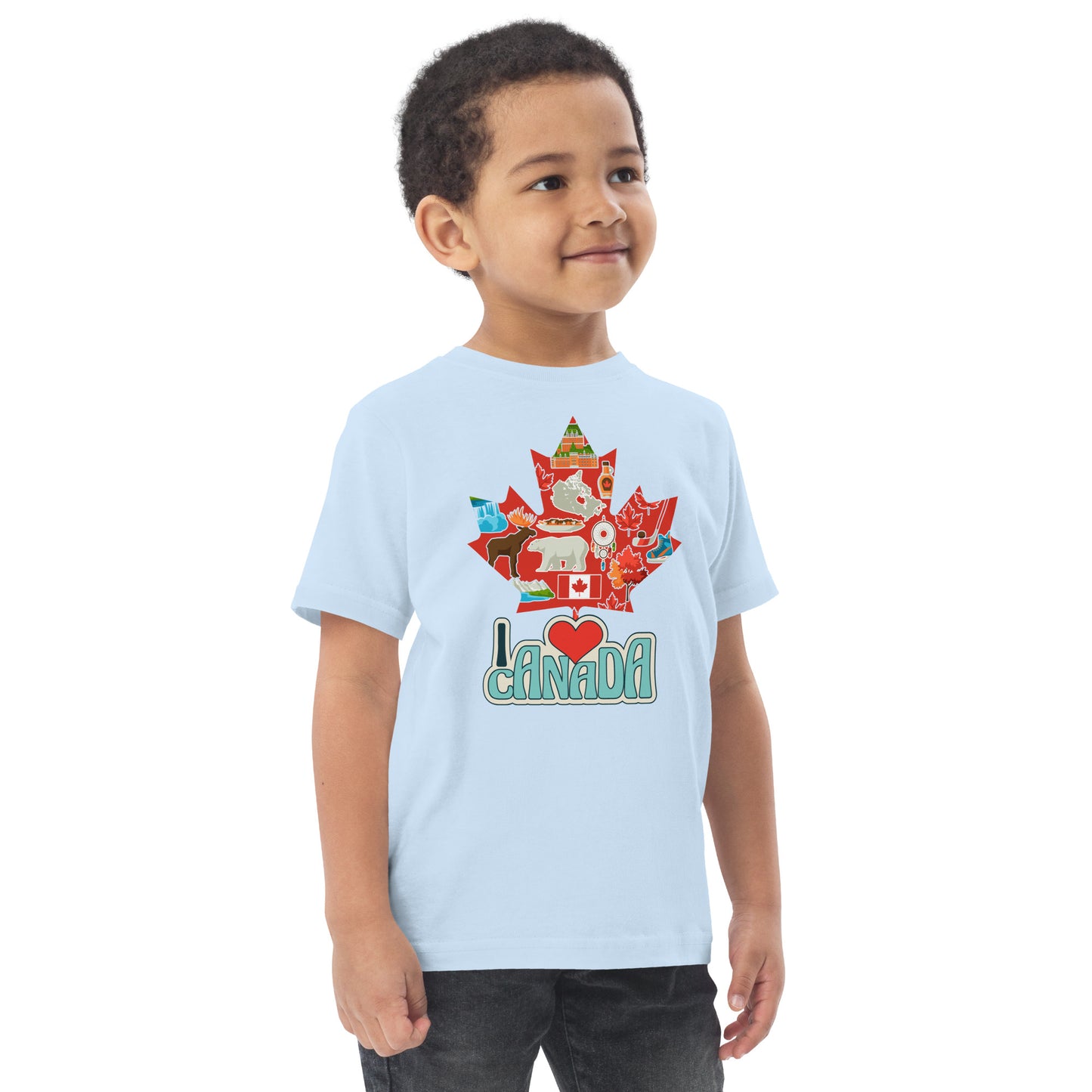 I Love Canada Toddler jersey t-shirt