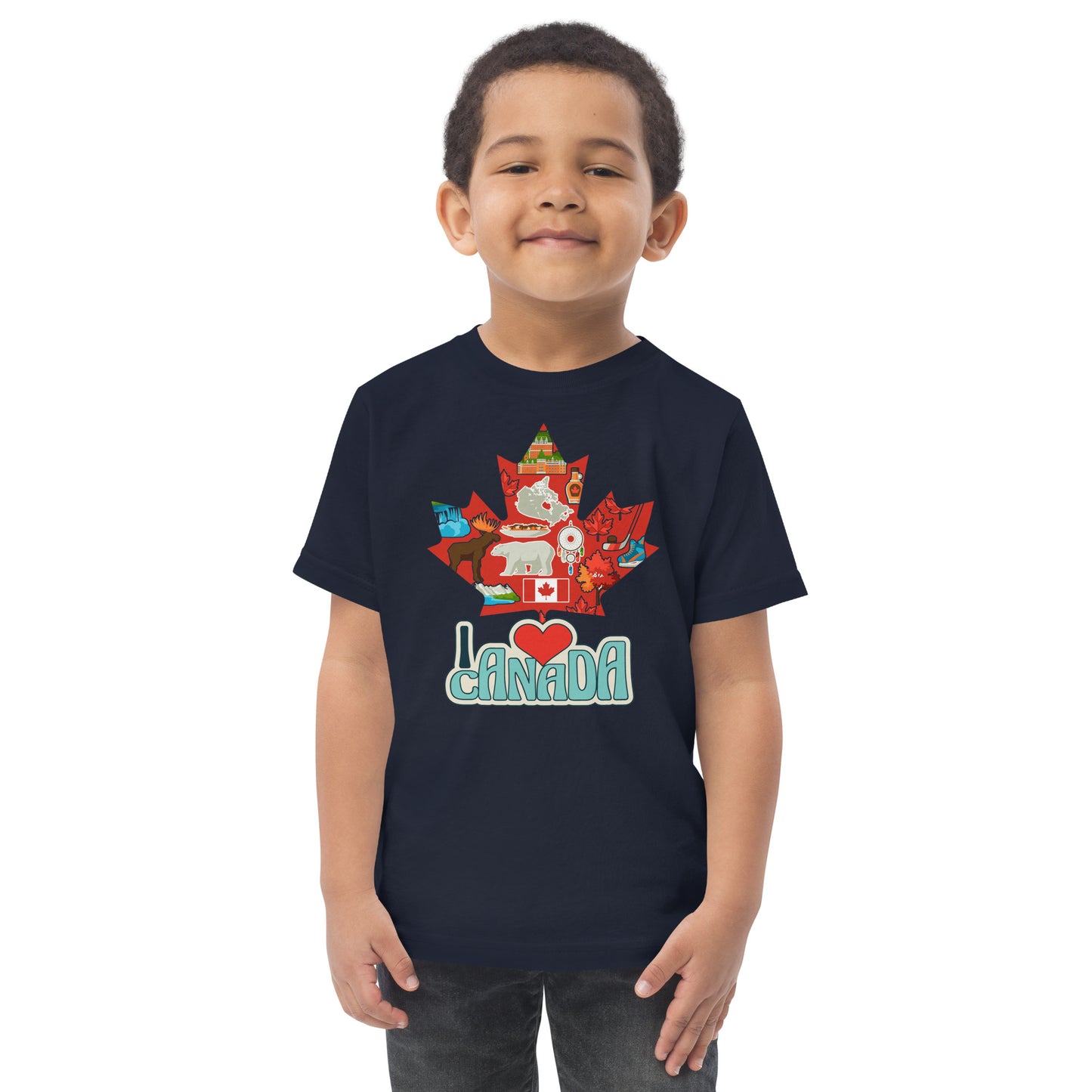 I Love Canada Toddler jersey t-shirt