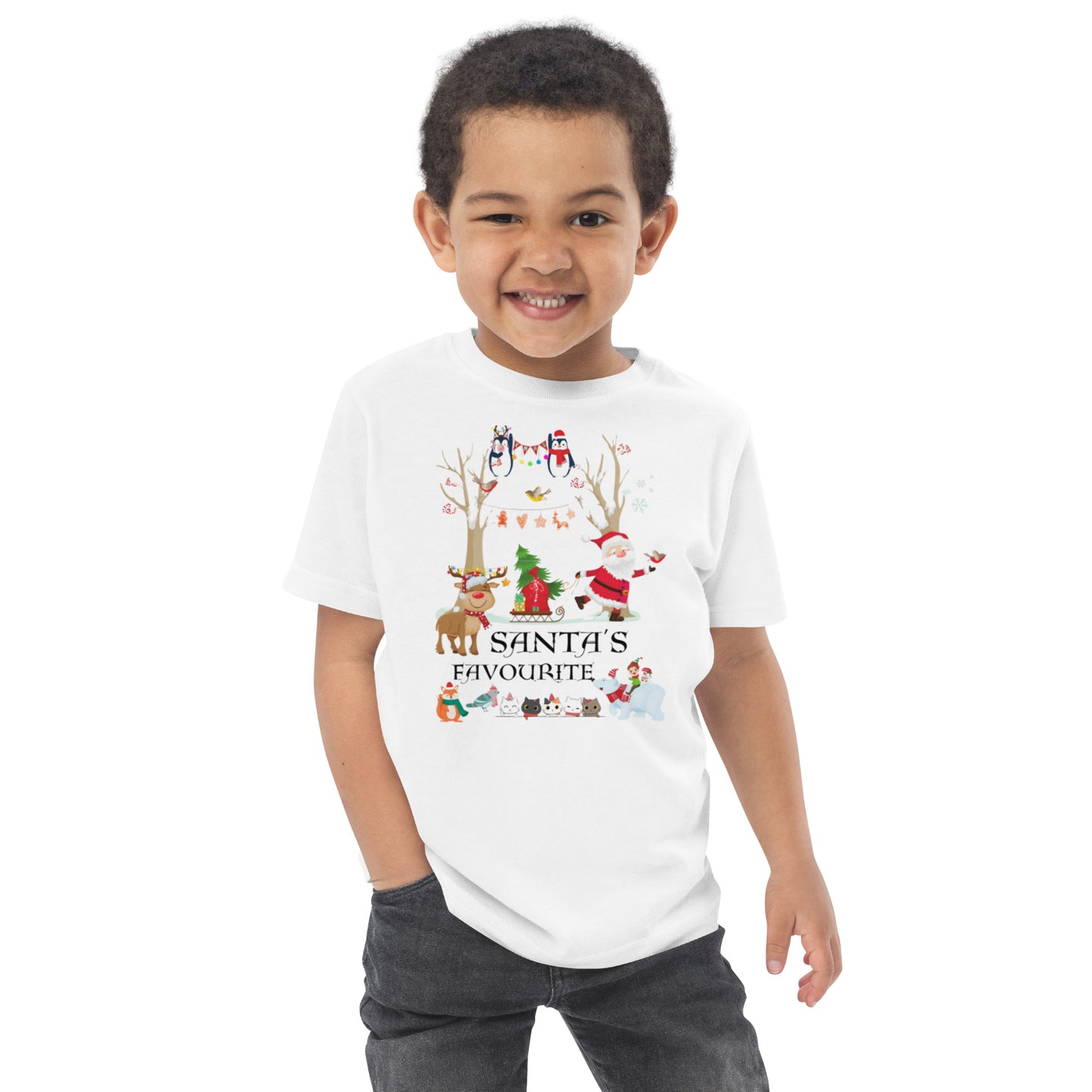 Santa's Fav Toddler jersey t-shirt