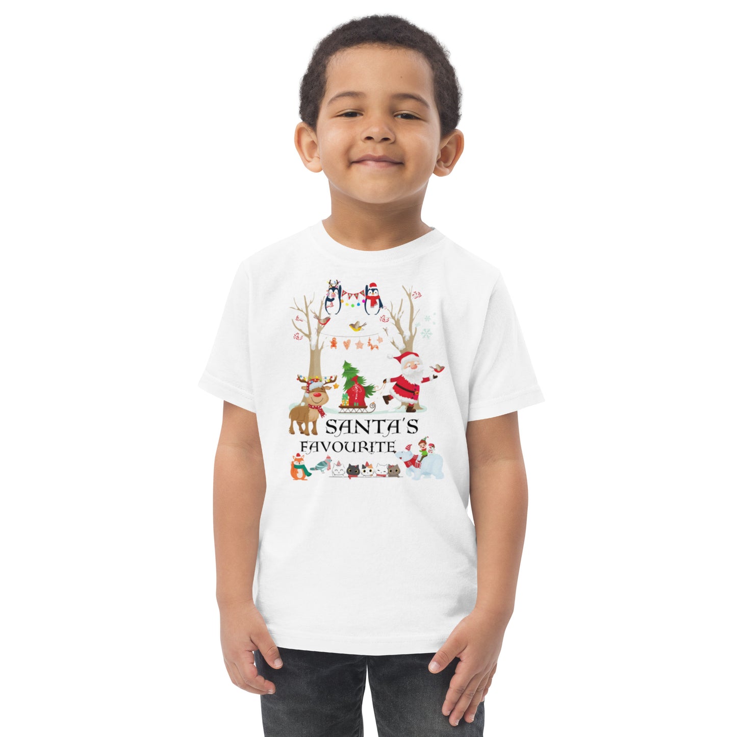 Santa's Fav Toddler jersey t-shirt