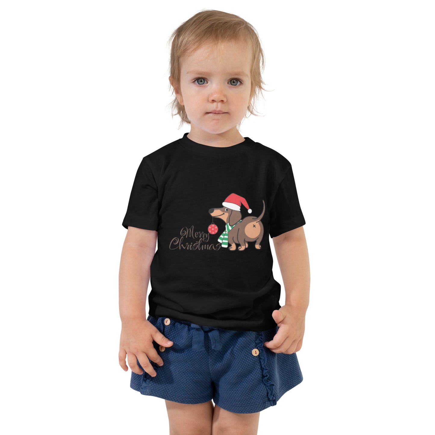 Dachshund Christmas Toddler Short Sleeve Tee