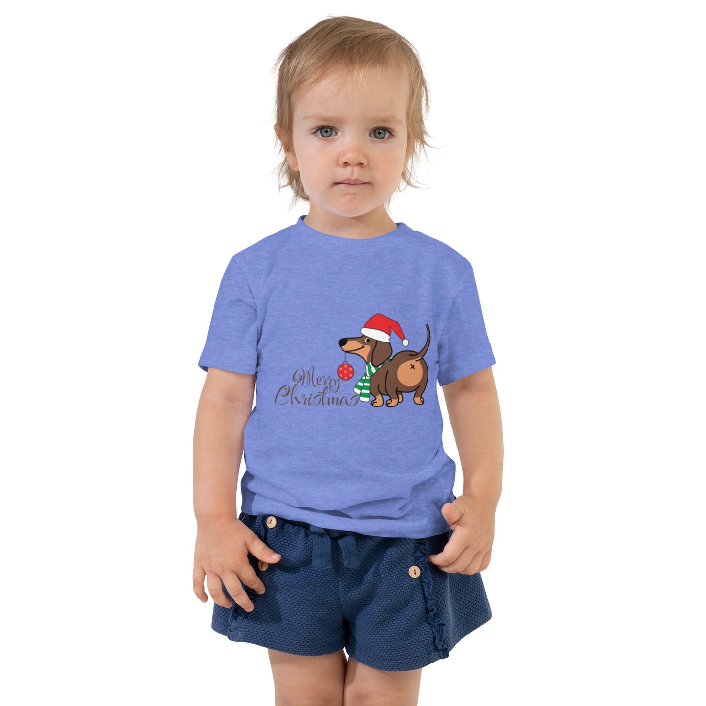 Dachshund Christmas Toddler Short Sleeve Tee