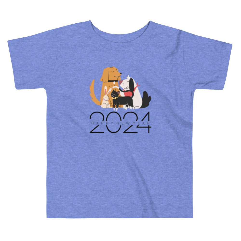 Animal New Year 2024 Toddler Short Sleeve Tee