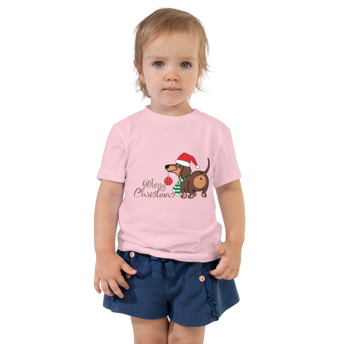 Dachshund Christmas Toddler Short Sleeve Tee