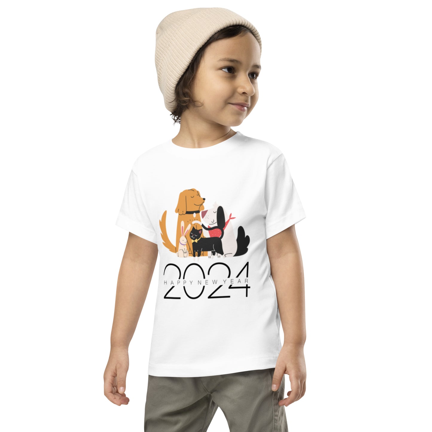 Animal New Year 2024 Toddler Short Sleeve Tee
