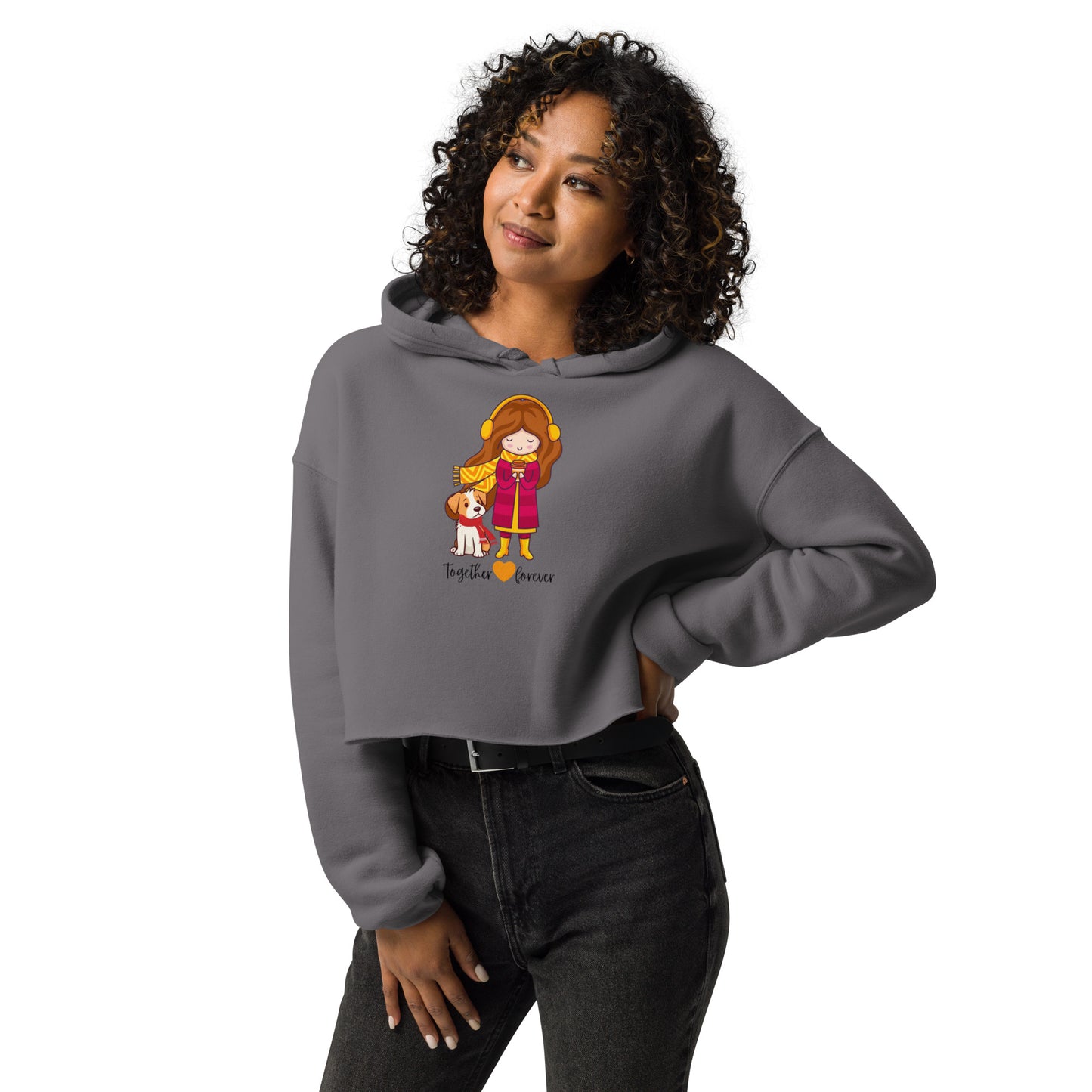 Together Forever Crop Hoodie