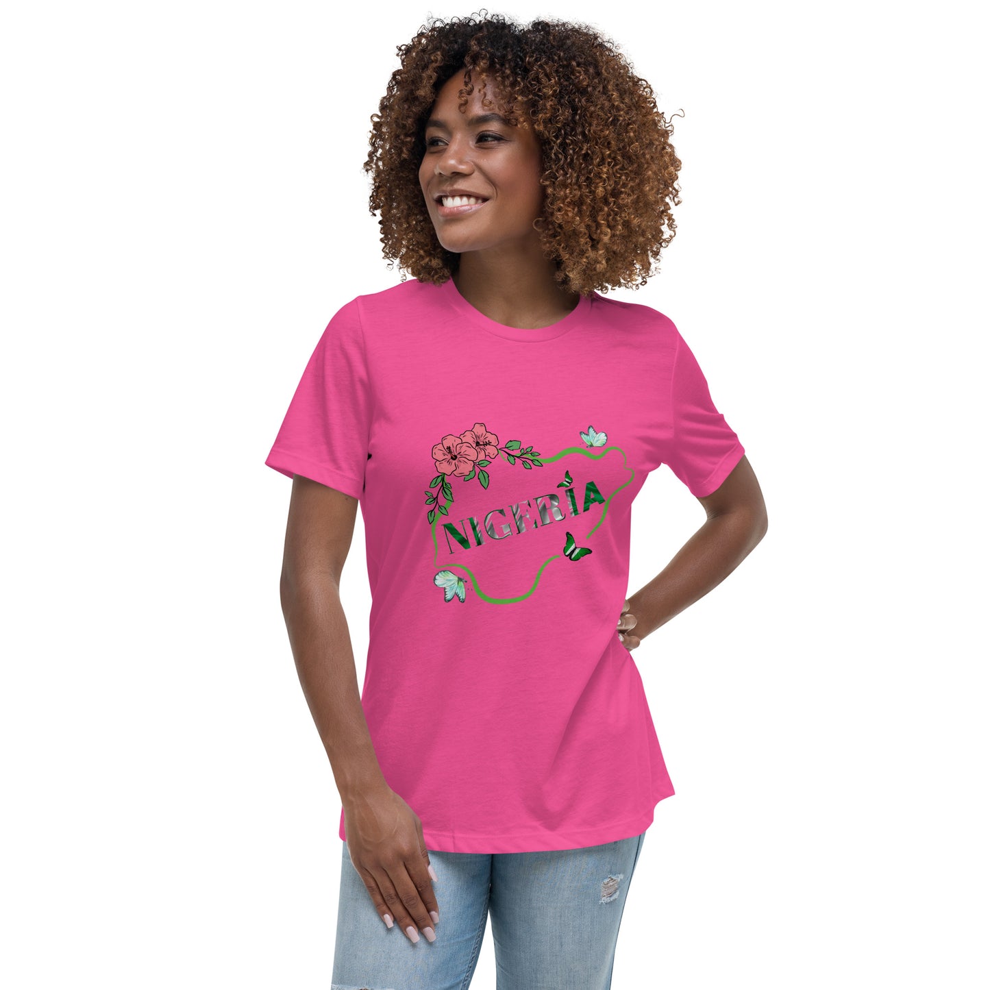 Nigeria Butterfly Women's Relaxed T-Shirt