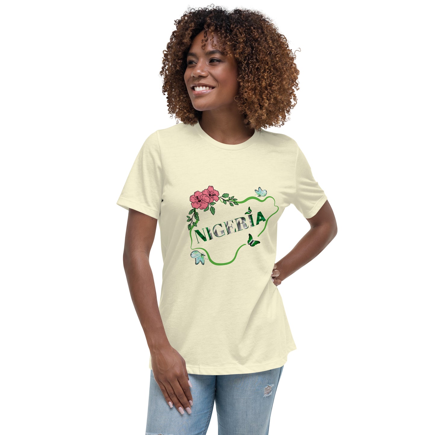 Nigeria Butterfly Women's Relaxed T-Shirt