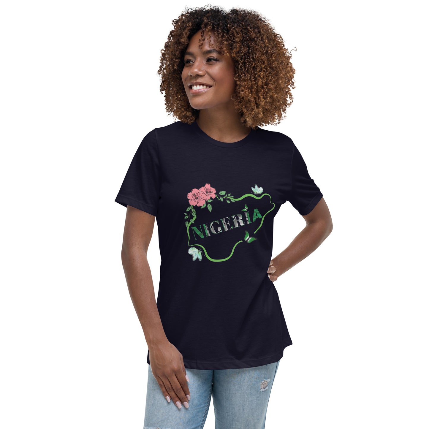 Nigeria Butterfly Women's Relaxed T-Shirt