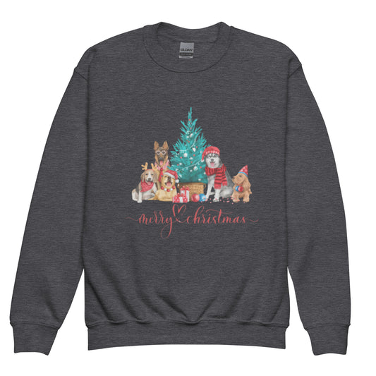 Dog Christmas Youth crewneck sweatshirt