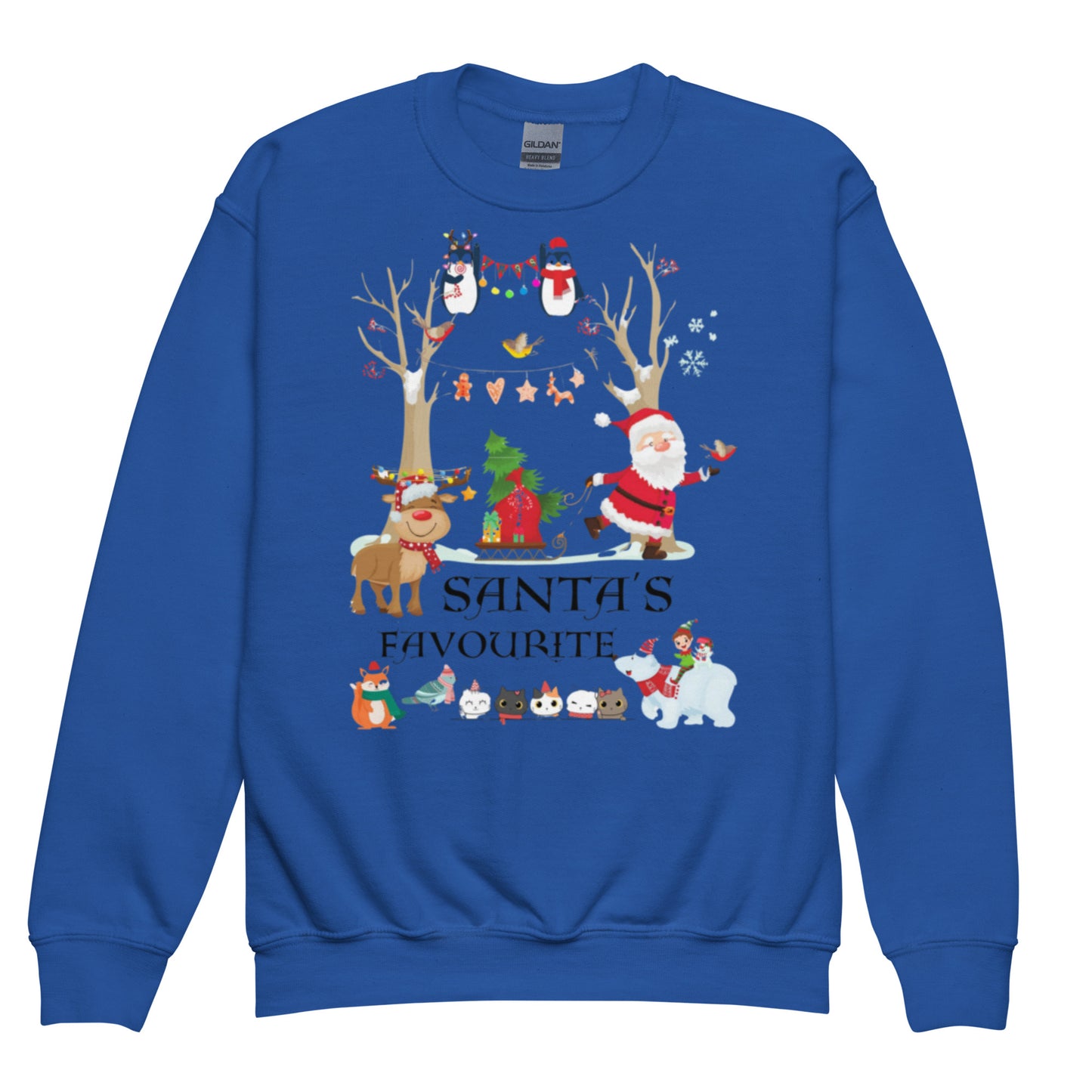 Santa's Fav Youth crewneck sweatshirt