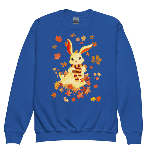 Autumn Bunny Youth crewneck sweatshirt