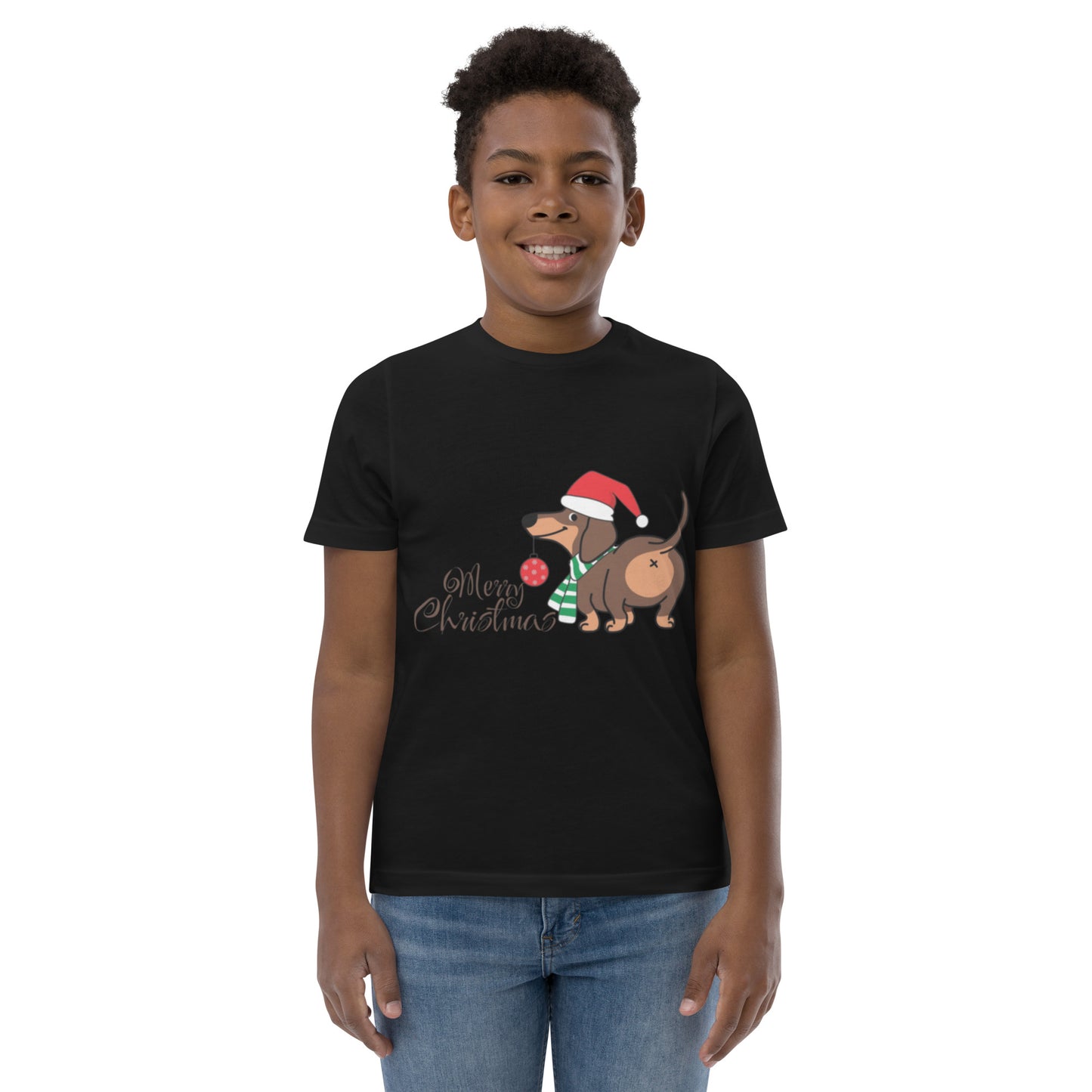 Dachshund Christmas Youth jersey t-shirt