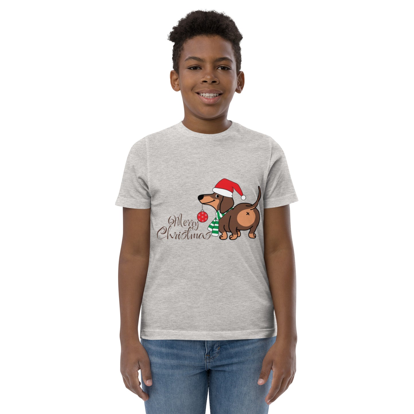 Dachshund Christmas Youth jersey t-shirt