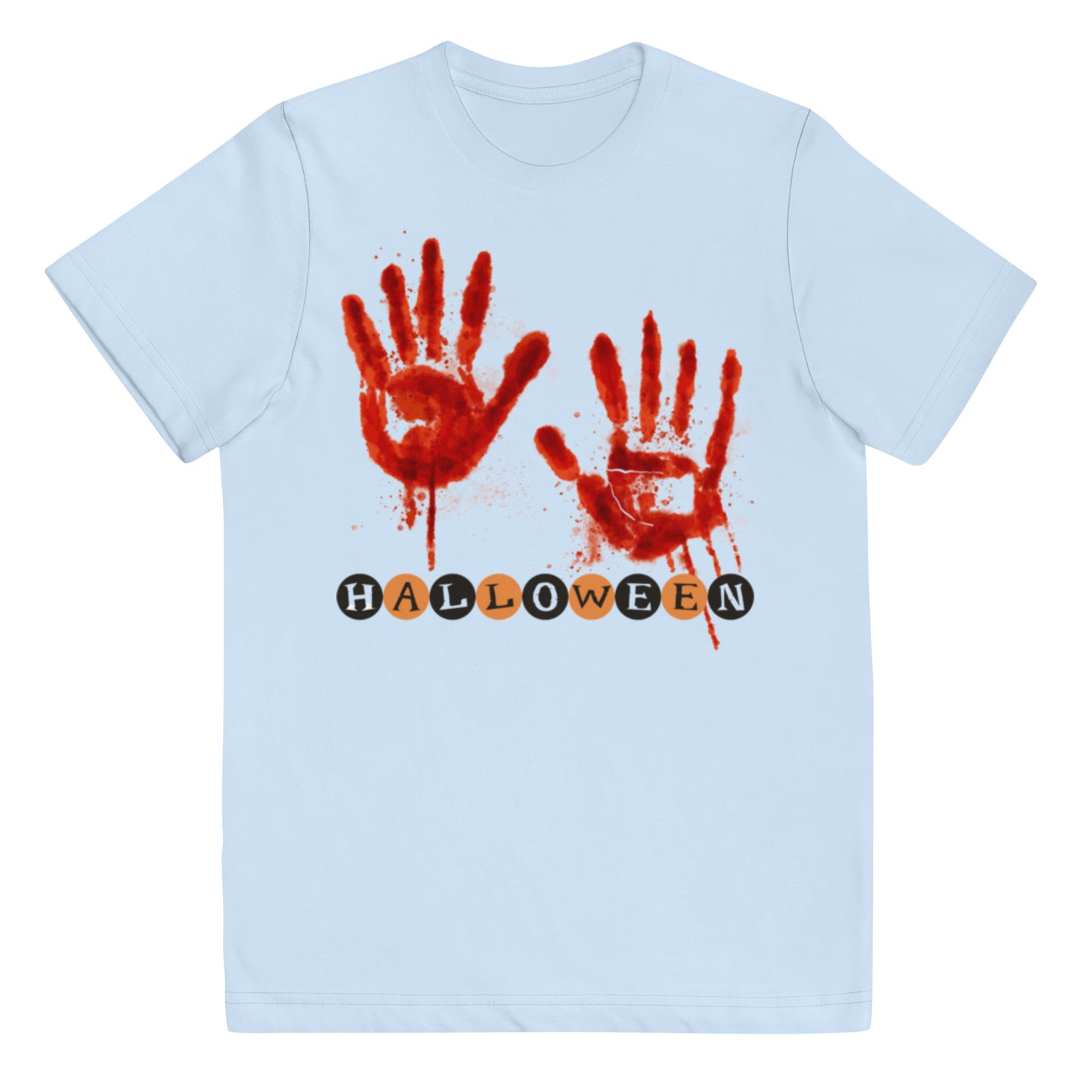 Hand Blood Halloween Youth jersey t-shirt