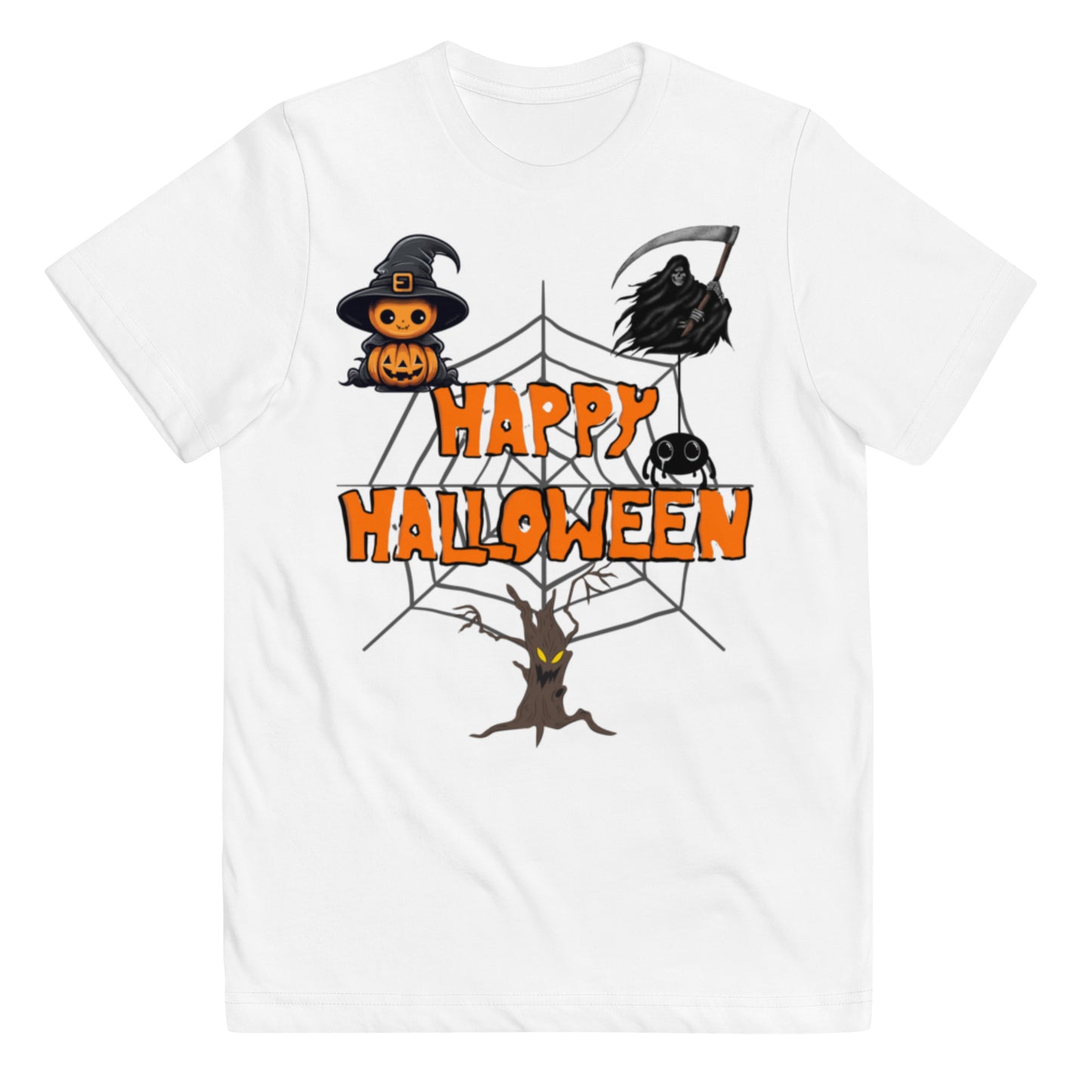 Halloween Web Youth jersey t-shirt