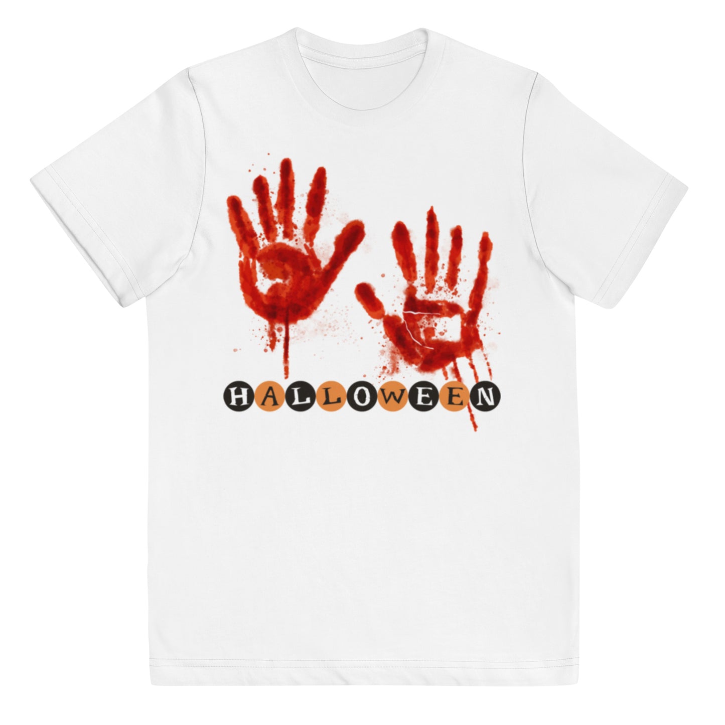 Hand Blood Halloween Youth jersey t-shirt