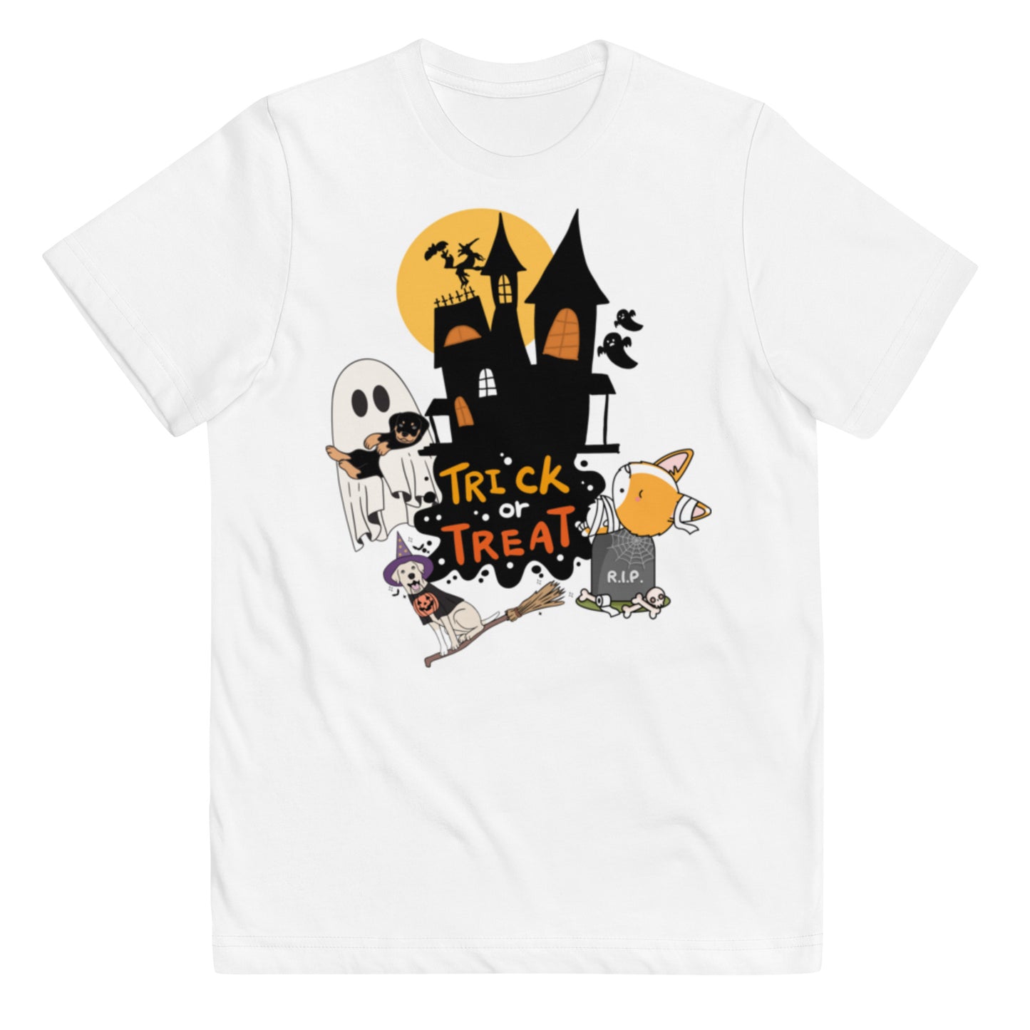 Trick or Treat Halloween Youth jersey t-shirt