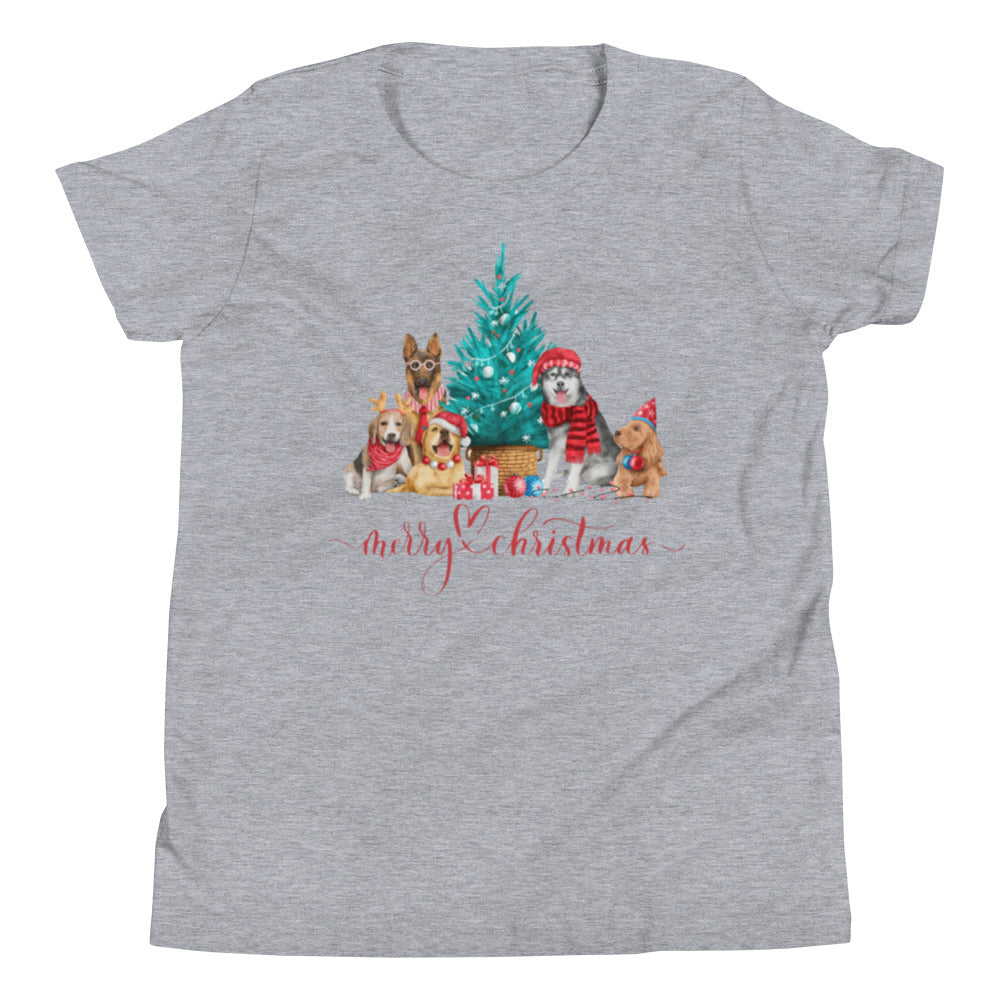 Dog Christmas Youth Short Sleeve T-Shirt