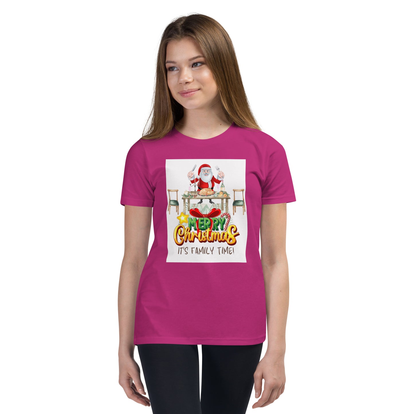 Christmas Family dinner Youth Short Sleeve T-Shirt