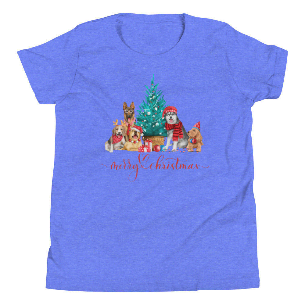 Dog Christmas Youth Short Sleeve T-Shirt