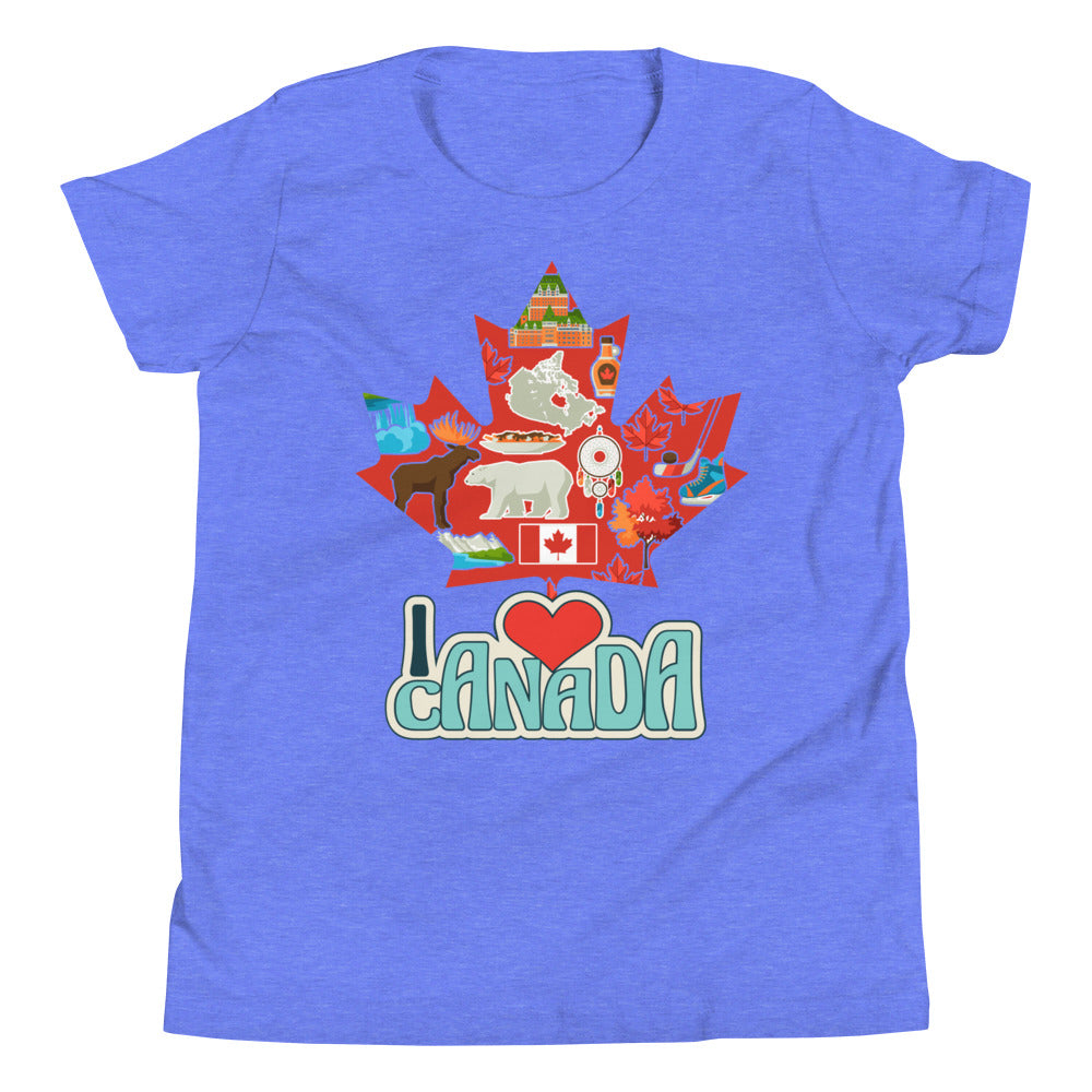 I Love Canada Youth Short Sleeve T-Shirt