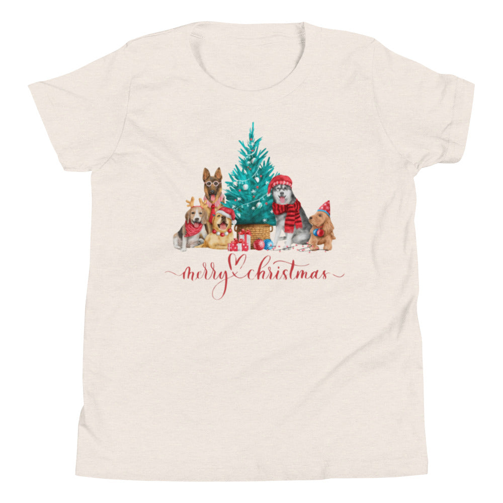 Dog Christmas Youth Short Sleeve T-Shirt