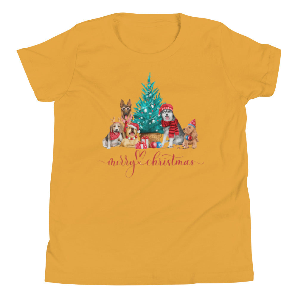 Dog Christmas Youth Short Sleeve T-Shirt