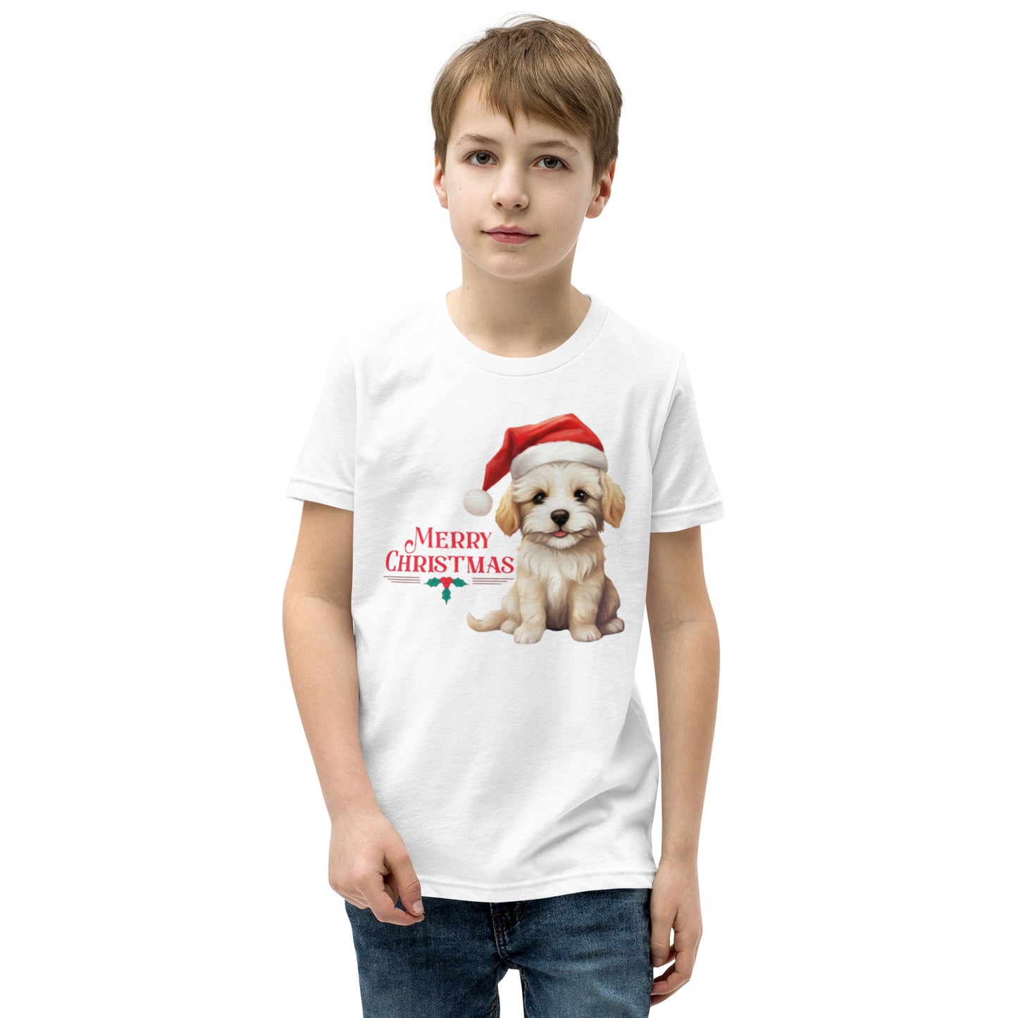 Pup Christmas Youth Short Sleeve T-Shirt