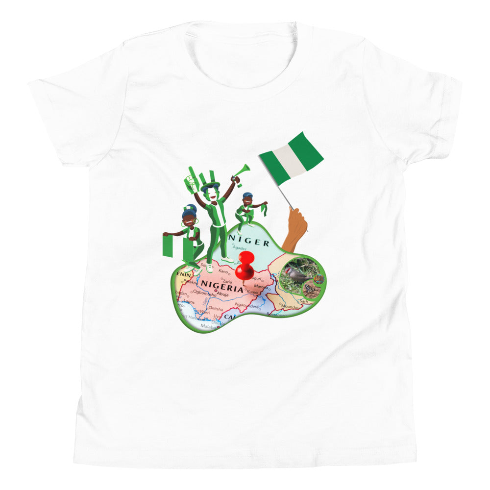 Nigeria Map Youth Short Sleeve T-Shirt
