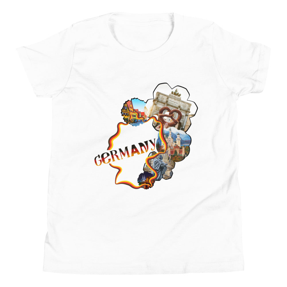 Germany Map Youth Short Sleeve T-Shirt